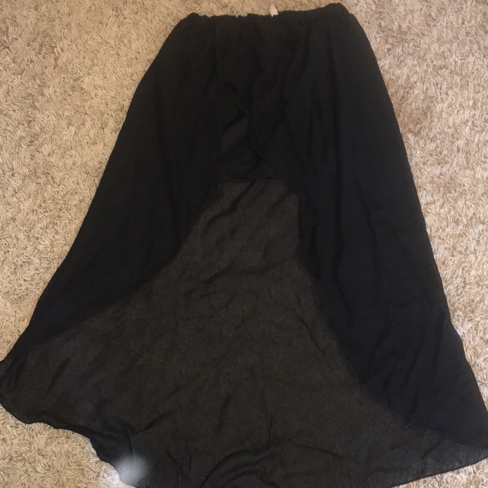 Silky high low skirt